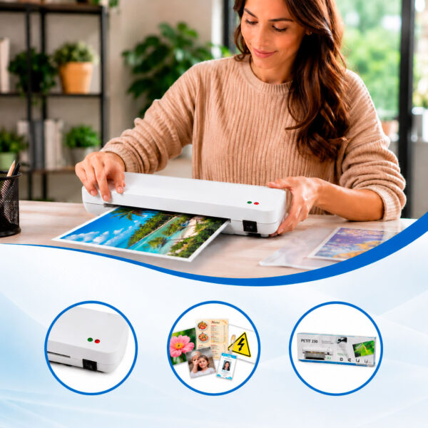 Plastificadora y Termolaminadora Petit 230 para Oficina y Hogar