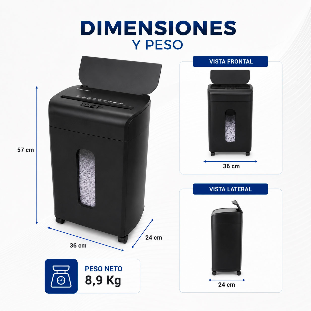 Máquina Destructora de Papel Automática 150 Hojas - Imagen 2