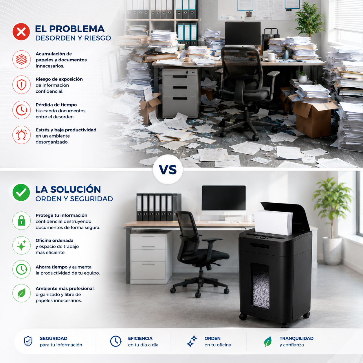 Máquina Destructora de Papel Automática 150 Hojas - Imagen 3