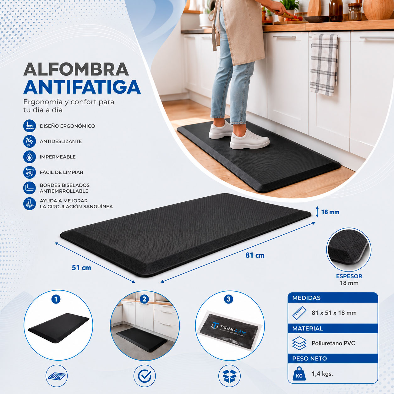 Alfombra Mat - Ergonómico - Antifatiga - Imagen 2