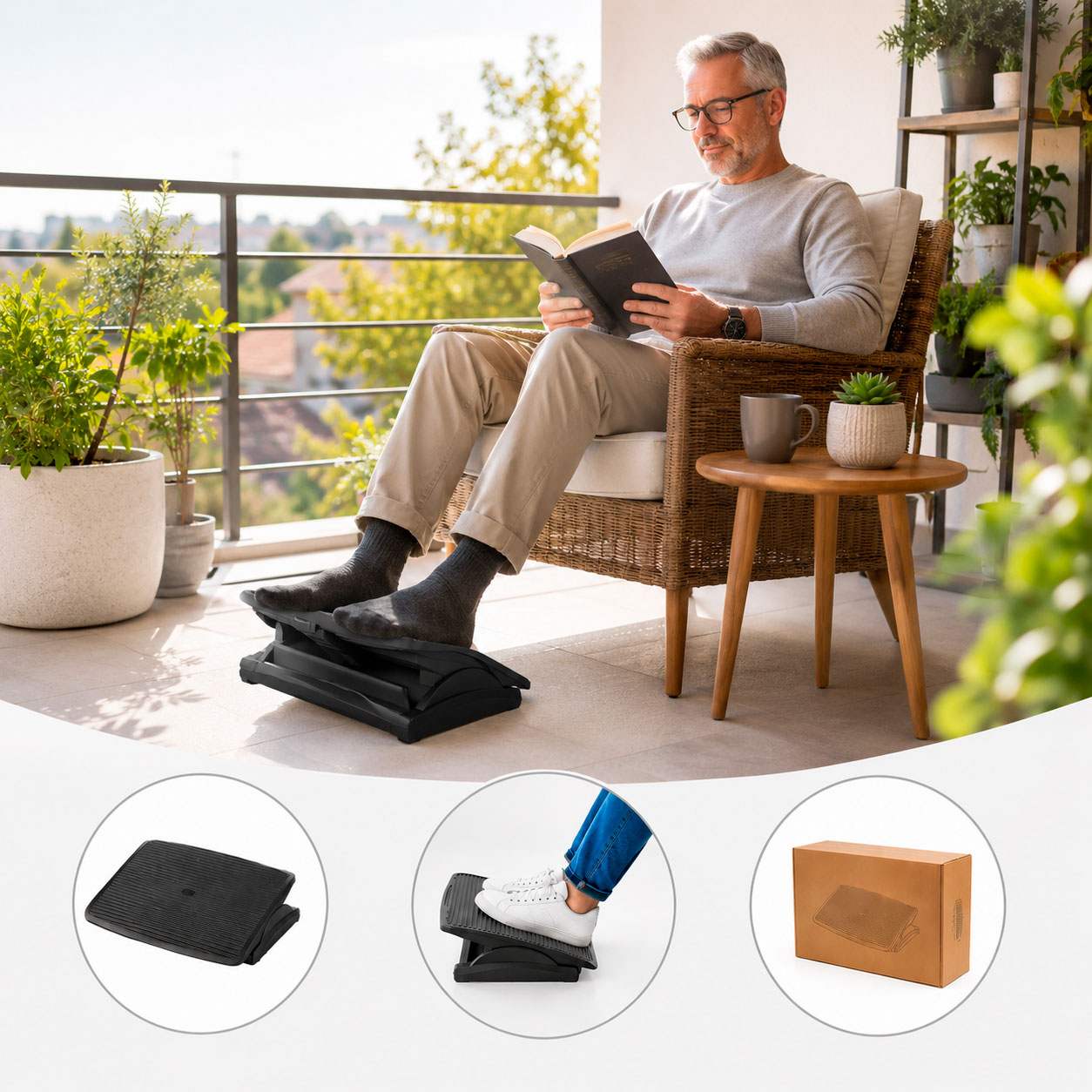 Reposapiés Estándar - Ergonómico Ajustable | Oficina y Hogar