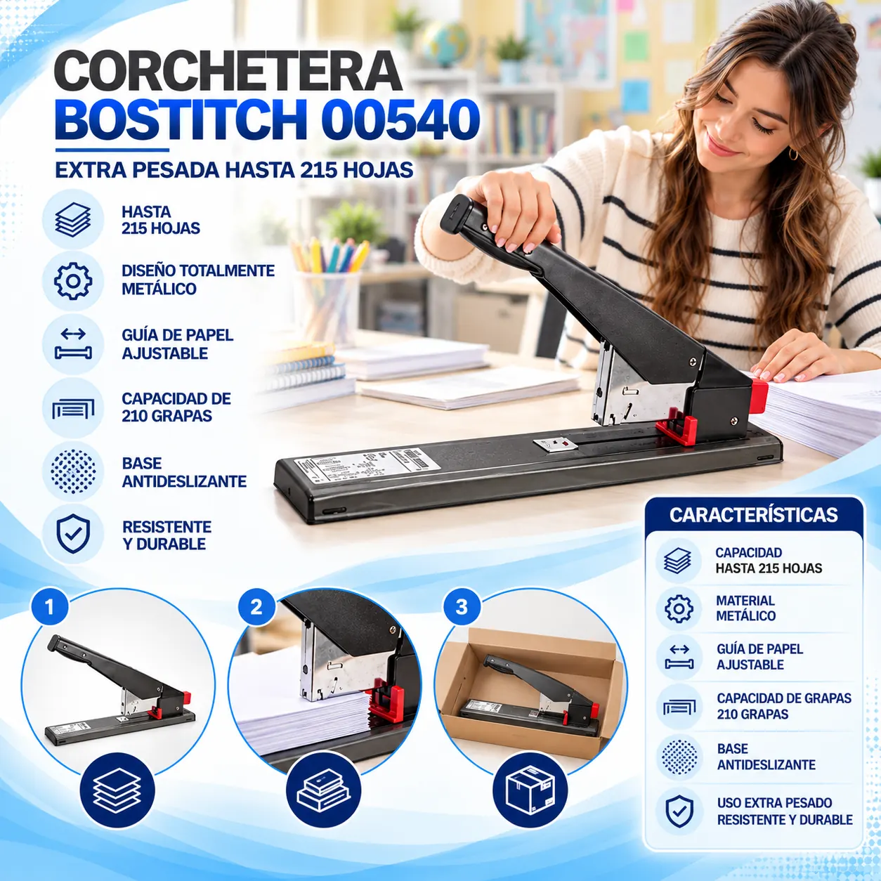 Corchetera Bostitch 00540 Extra Pesada – características