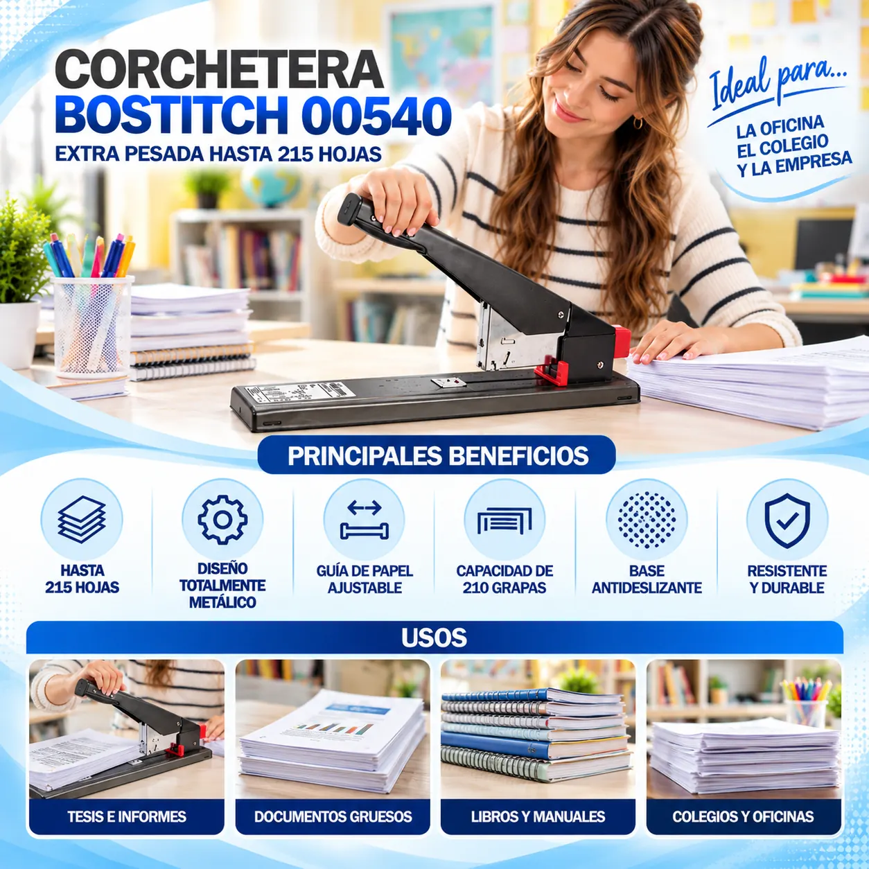 Corchetera Bostitch 00540 Extra Pesada – beneficios y usos