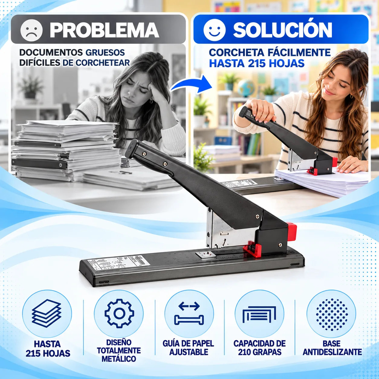 Corchetera Bostitch 00540 Extra Pesada – problema y solución