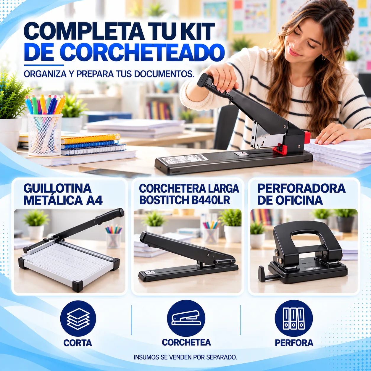 Corchetera Bostitch 00540 Extra Pesada – completa tu kit