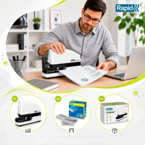Corchetera Eléctrica Rapid Optima 60E para 60 Hojas