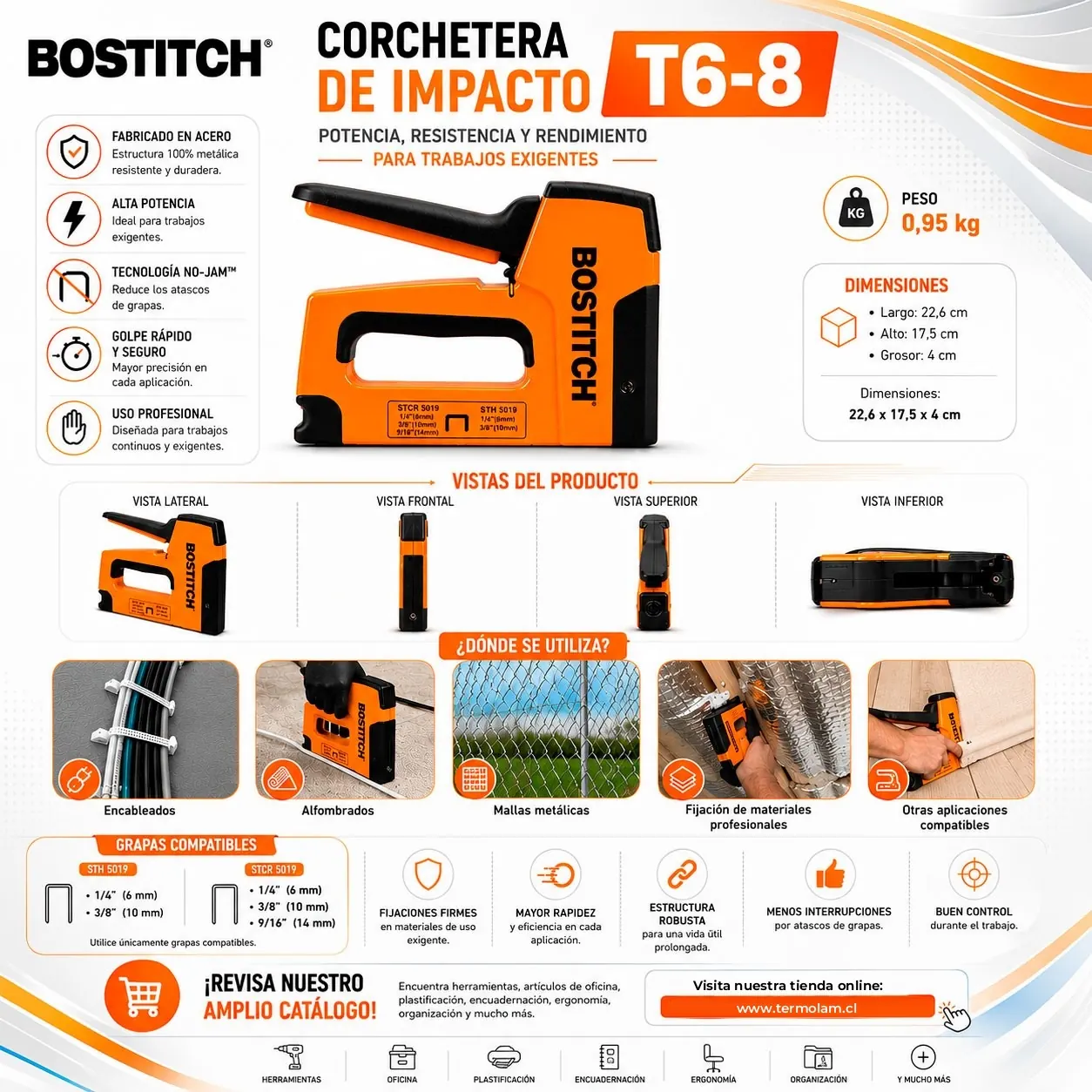 Corchetera de Impacto BOSTITCH T6-8