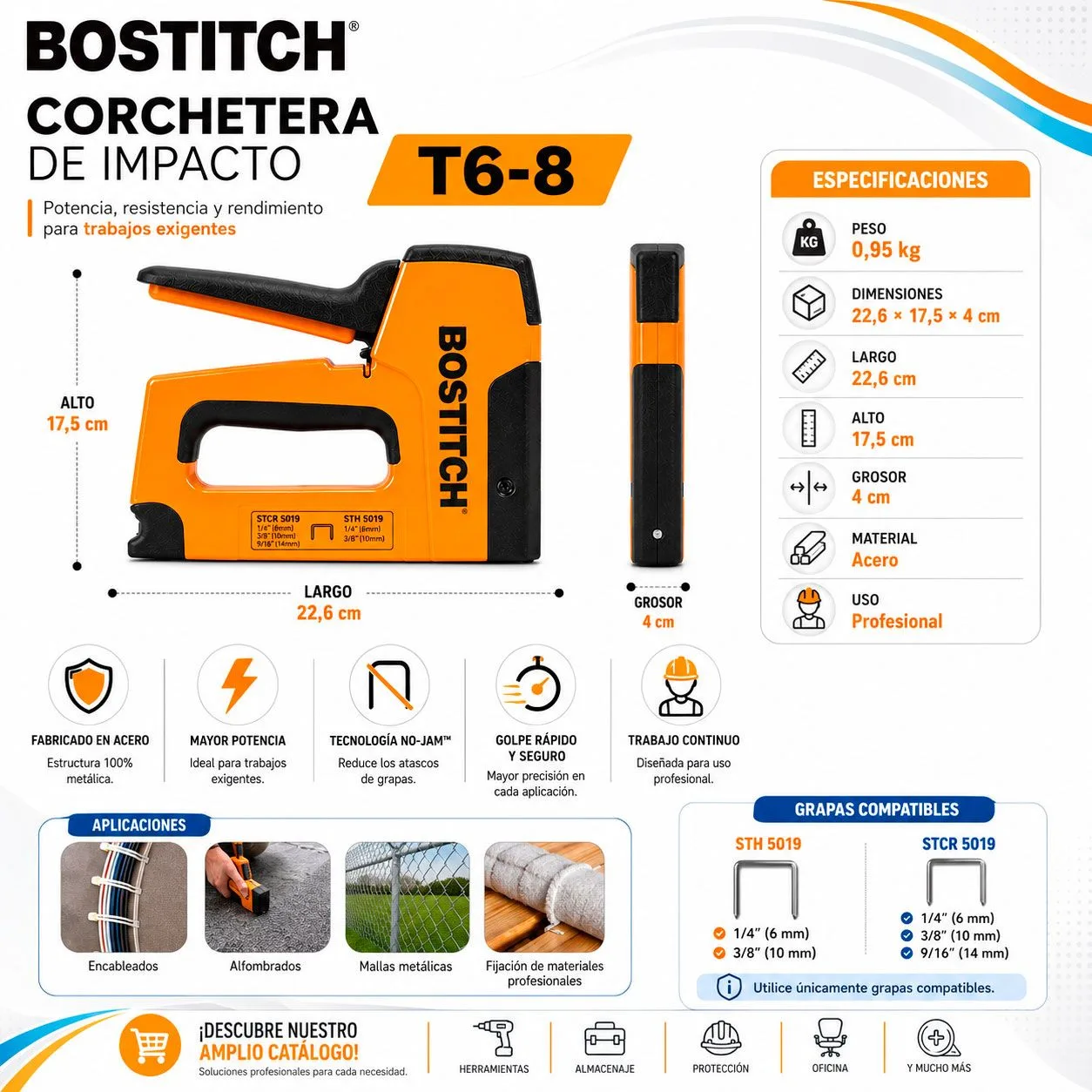 Corchetera de Impacto BOSTITCH T6-8