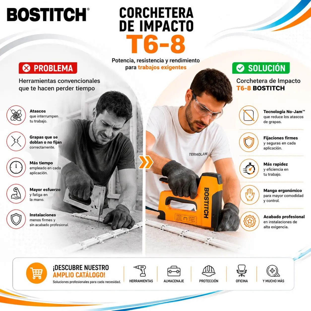 Corchetera de Impacto Bostitch T6-8