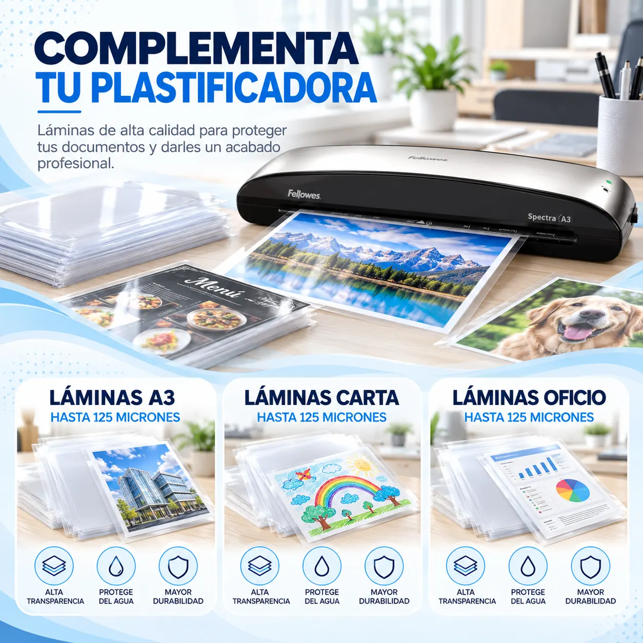 Plastificadora Fellowes Spectra A3 – complementa tu compra