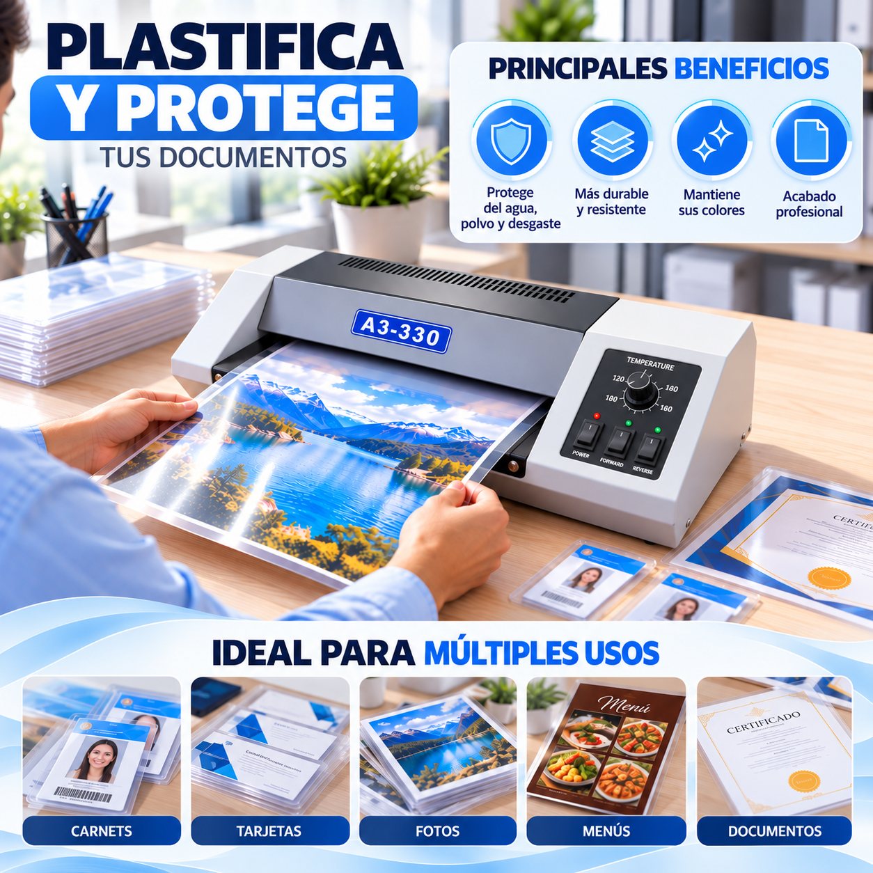 Plastifica y protege tus documentos